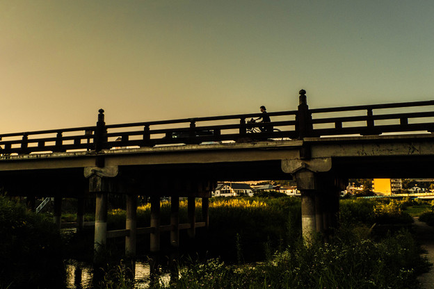 夏の夕暮れ 盛岡市与の字橋 写真共有サイト フォト蔵