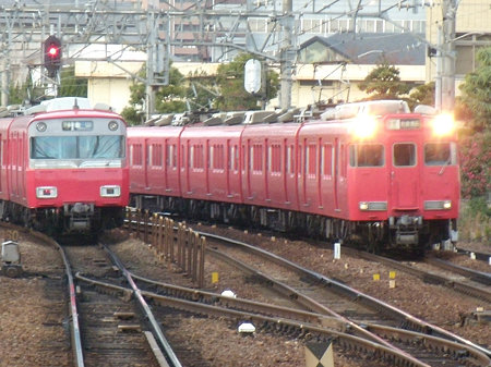 6000系貫通型と6500系鉄仮面の離合