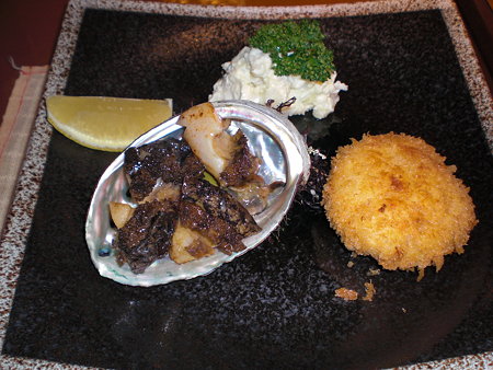 あわびステーキ＆クリームコロッケ
