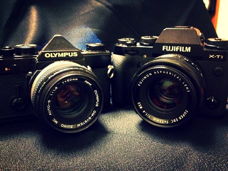 OM-1&50mm X-T1&35mm