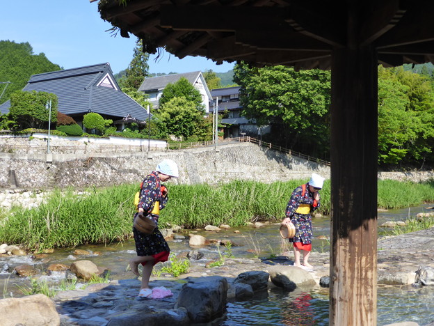 奥津温泉　足踏み洗濯